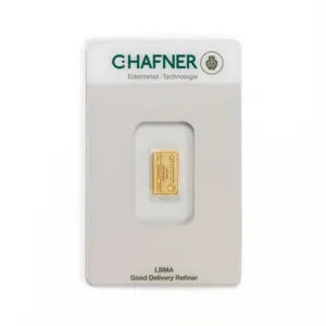 1 g Goldbarren (geprägt) – C. Hafner