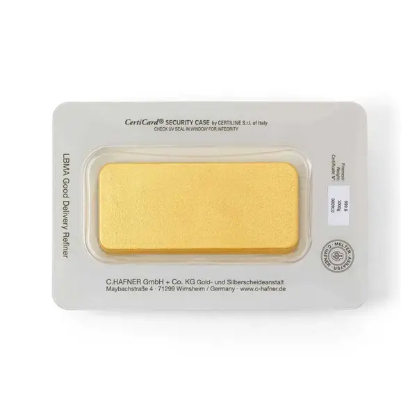 1 kg Goldbarren (gegossen) – C. Hafner