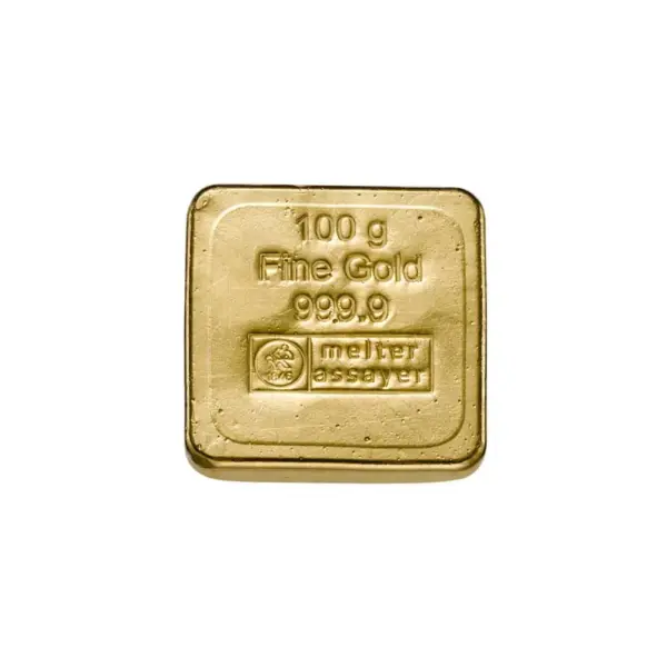 100 g Goldbarren (gegossen) – Heimerle + Meule