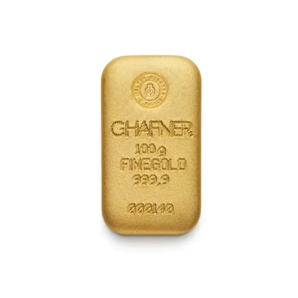100 g Goldbarren (gegossen) – C. Hafner