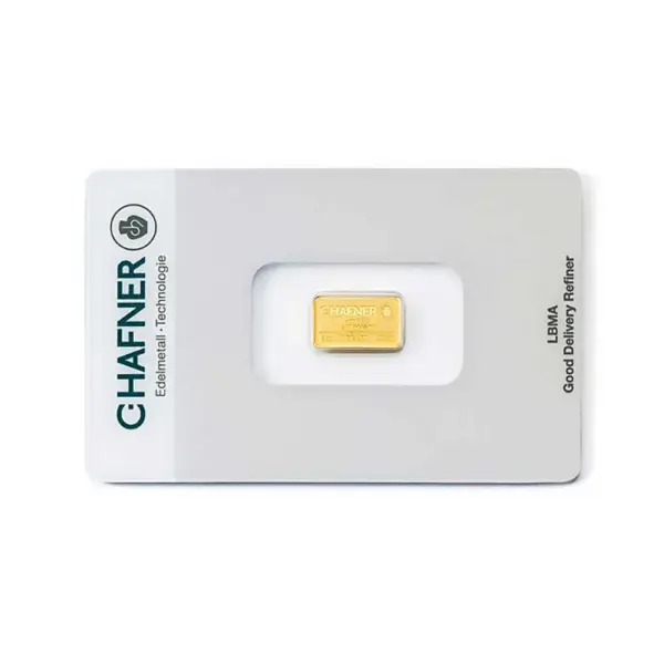 2 g Goldbarren (geprägt) – C. Hafner