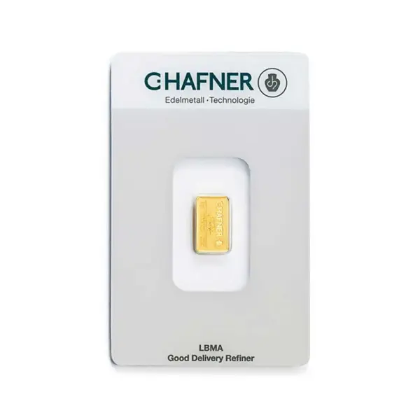2 g Goldbarren (geprägt) – C. Hafner