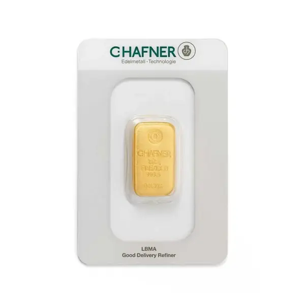 250 g Goldbarren (gegossen) – C. Hafner