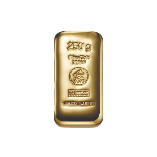 250 g Goldbarren (gegossen) – Heimerle + Meule