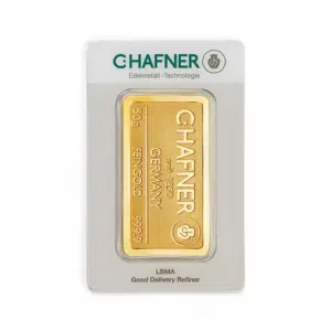 50 g Goldbarren (geprägt) – C. Hafner