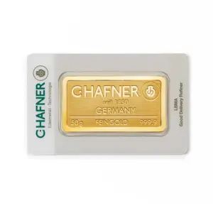 50 g Goldbarren (geprägt) – C. Hafner