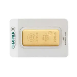 500 g Goldbarren (gegossen) – C. Hafner