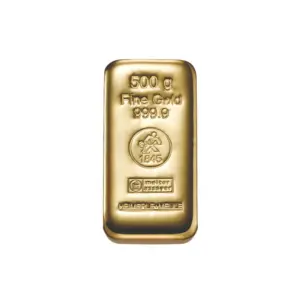 500 g Goldbarren (gegossen) – Heimerle + Meule