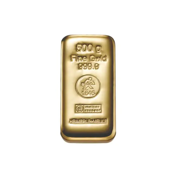 500 g Goldbarren (gegossen) – Heimerle + Meule
