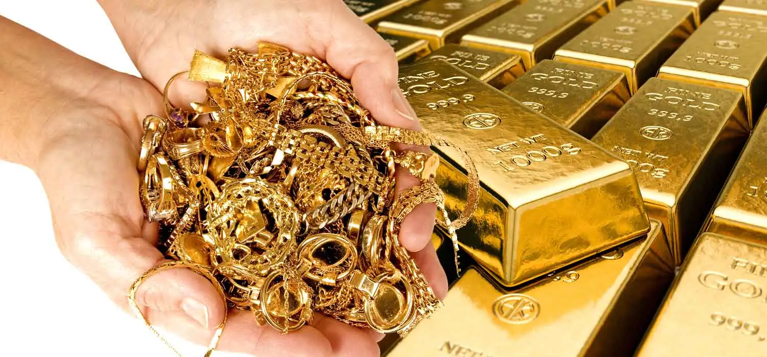 Machen Sie Altgold und Altschmuck zu Goldbarren