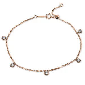 18kt Rotgold Armband mit 5 Brillanten von 0,40 ct