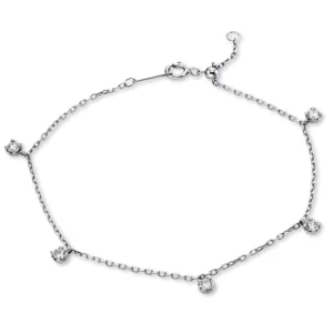 18kt Weißgold Armband mit 5 Brillanten von 0,38 ct