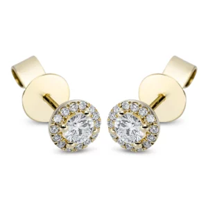 18kt Gelbgold Ohrstecker mit 30 Brillanten von 0,36 ct