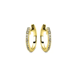 18kt Gelbgold Creolen mit 26 Brillanten von 0,20 ct
