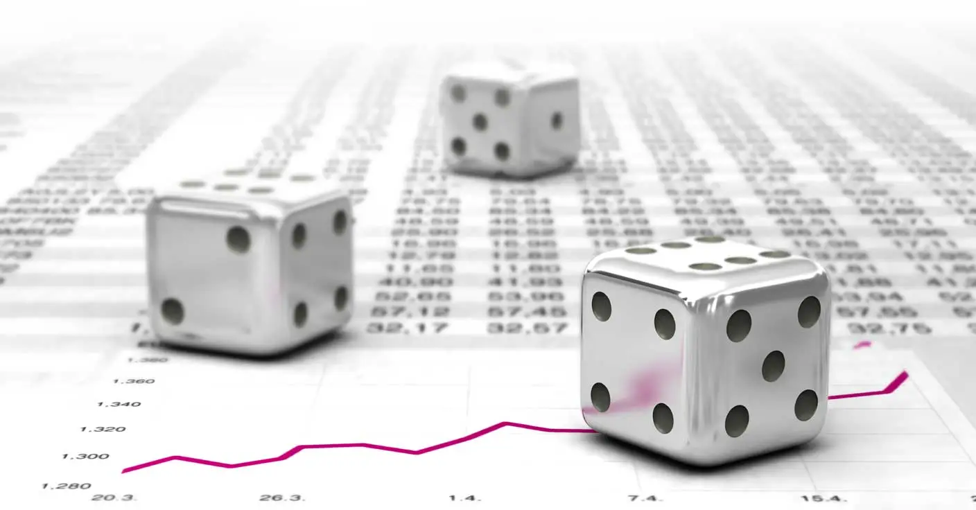 W&uuml;rfel aus Palladium auf einer Wirtschaftszeitung